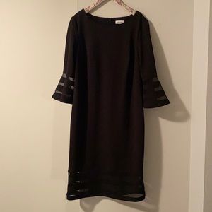 Calvin Klein Bell Sleeve Illusion Sheath Dress